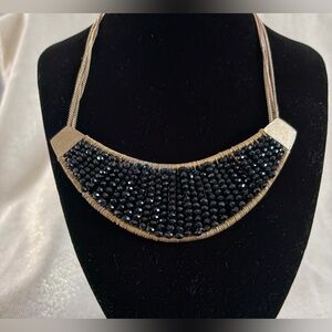 Kenneth Cole Women's Black Beaded Statement Necklace